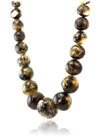 Black Amber Statement Necklace The Meteor, image , picture 5