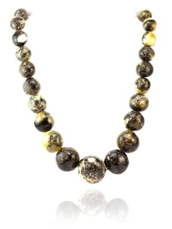 Black Amber Statement Necklace The Meteor, image , picture 6