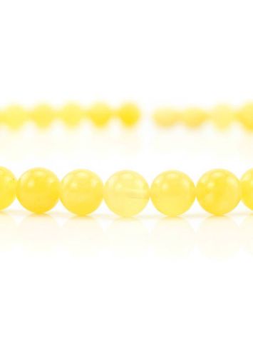 Delicate Honey Amber Ball Beaded Necklace, image , picture 2