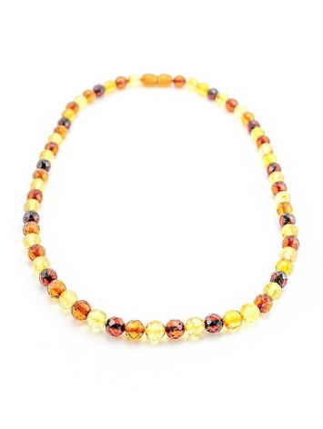 Faceted Amber Ball Beaded Necklace The Prague, image , picture 3