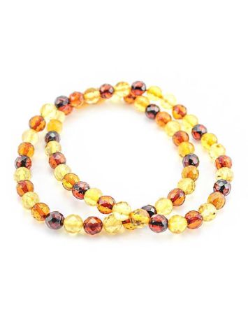 Faceted Amber Ball Beaded Necklace The Prague, image , picture 4