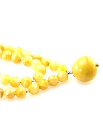Double Strand Amber Ball Beaded Necklace With Pendant The Ariadna, image , picture 9