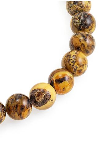 Boho Style Amber Ball Beaded Necklace The Meteor, image , picture 4
