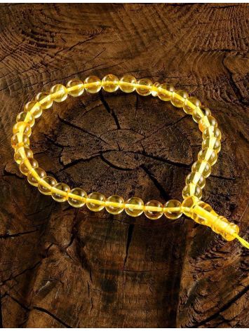 33 Lemon Amber Ball Beaded Islamic Rosary, image , picture 2