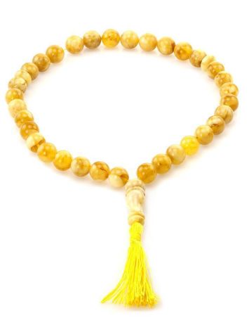 Butterscotch Amber Islamic Prayer Beads With Tassel, image , picture 3