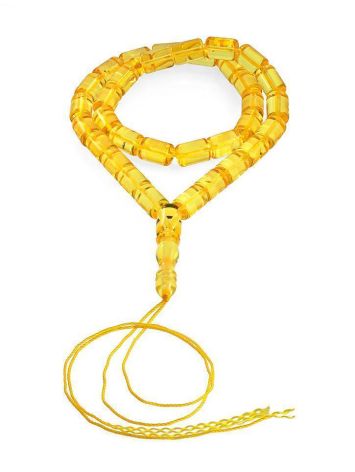 33 Lemon Amber Islamic Rosary, image , picture 3