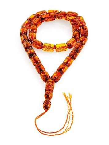33 Cognac Amber Islamic Rosary, image , picture 3