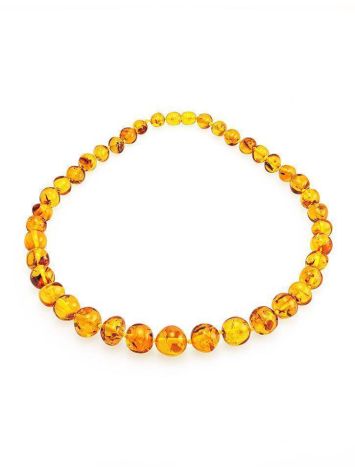 Lemon Amber Ball Beaded Necklace, image , picture 3