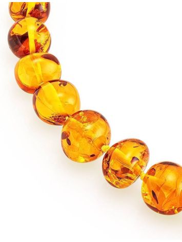 Lemon Amber Ball Beaded Necklace, image , picture 4