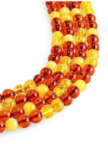Multicolor Amber Ball Beaded Rope Necklace, image , picture 3
