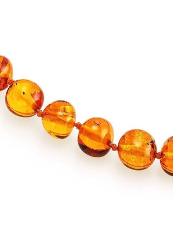 Cognac Amber Beaded Necklace, image , picture 4