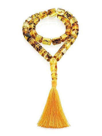 Lemon Amber With Inclusions Prayer Beads With Tassel, image , picture 6