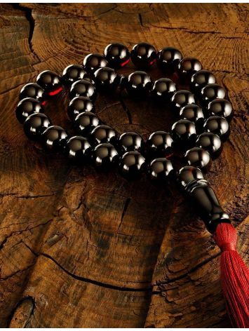 Dark Cherry Amber Islamic Prayer Beads, image , picture 2