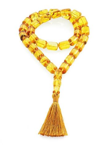 Exclusive Amber With Inclusions Barrel Beaded Rosary, image , picture 8
