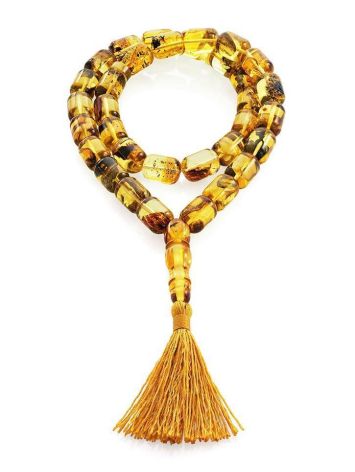 Lemon Amber With Inclusions Islamic Prayer Beads With Tassel, image , picture 7