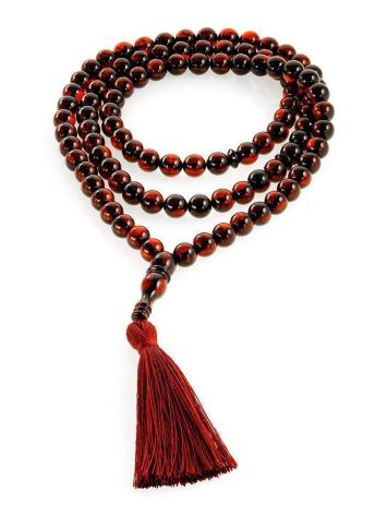 99 Dark Cherry Amber Islamic Prayer Beads With Tassel, image , picture 3