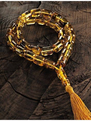 Lemon Amber With Inclusions Islamic Prayer Beads With Tassel, image , picture 5