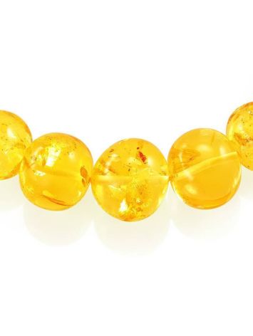 Lemon Amber Ball Beaded Necklace, image , picture 5