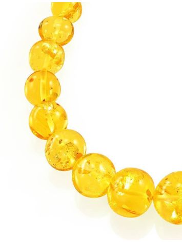 Lemon Amber Ball Beaded Necklace, image , picture 6