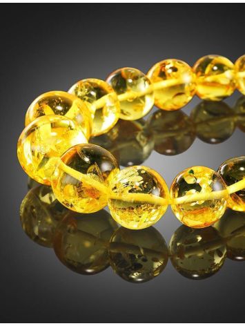 Lemon Amber Ball Beaded Necklace, image , picture 2