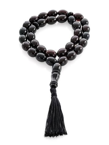 33 Olive Beaded Islamic Rosary With Dark Tassel, image , picture 3