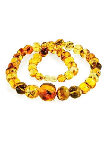 Exclusive Amber With Inclusions Beaded Necklace, image , picture 4