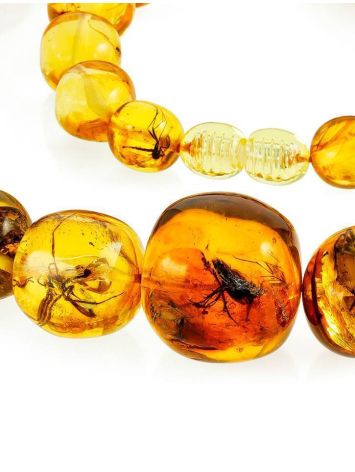 Exclusive Amber With Inclusions Beaded Necklace, image , picture 8