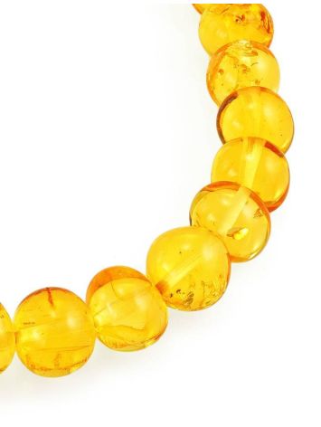 Lemon Amber Ball Beaded Necklace, image , picture 5