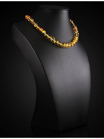 Lemon Amber Ball Beaded Necklace, image , picture 2