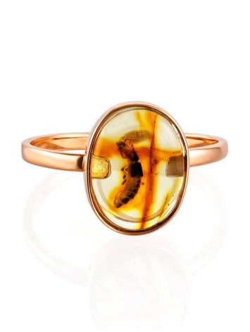 Glossy Golden Ring With Inclusions The Clio, Ring Size: 6 / 16.5, image , picture 4