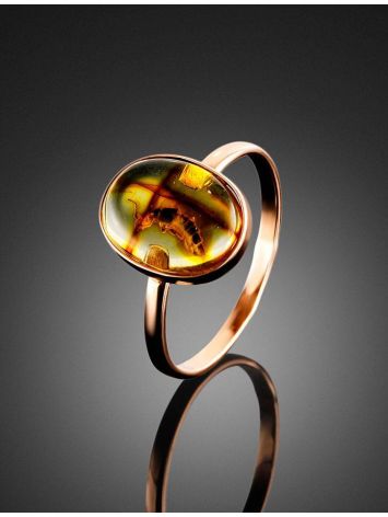 Glossy Golden Ring With Inclusions The Clio, Ring Size: 6 / 16.5, image , picture 3