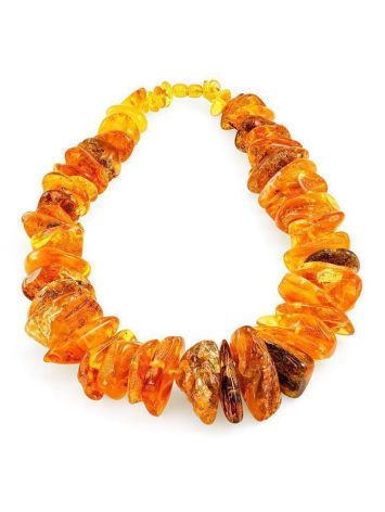 Bold Raw Amber Beaded Necklace, image , picture 3
