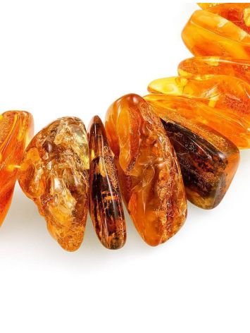 Bold Raw Amber Beaded Necklace, image , picture 5