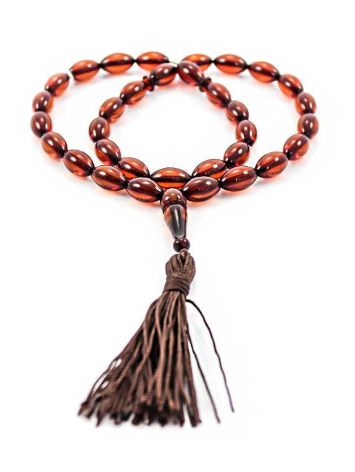 Cognac Amber Islamic Prayer Beads With Tassel, image , picture 4
