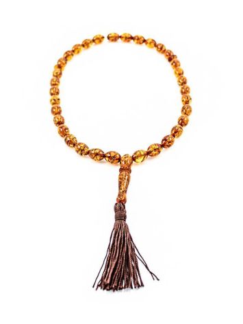33 Amber Muslim Prayer Beads With Tassel, image , picture 2