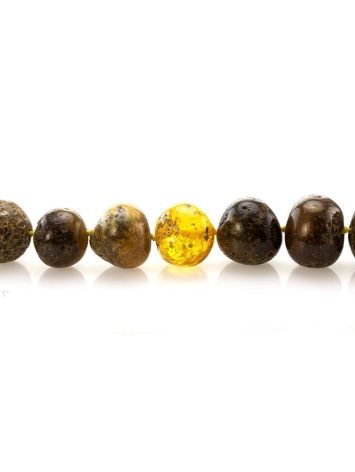 Multicolor Large-To-Small Amber Beaded Necklace, image , picture 6