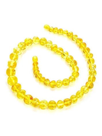Lemon Amber Ball Beaded Necklace, image , picture 3
