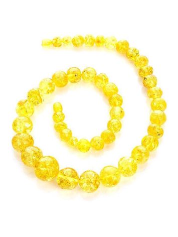Lemon Amber Ball Beaded Necklace, image , picture 3
