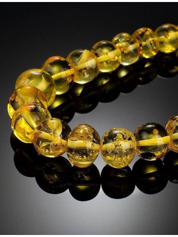 Lemon Amber Ball Beaded Necklace, image , picture 2