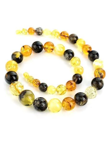 Multicolor Amber Ball Beaded Necklace, image , picture 4