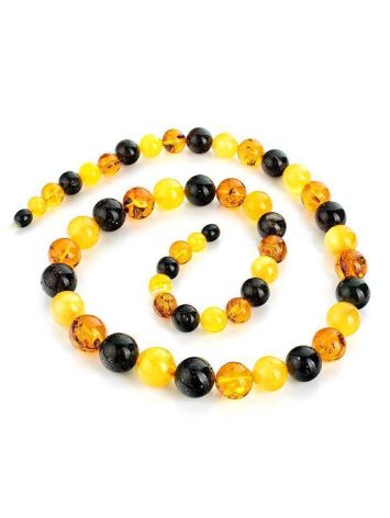 Multicolor Amber Ball Beaded Necklace, image , picture 4