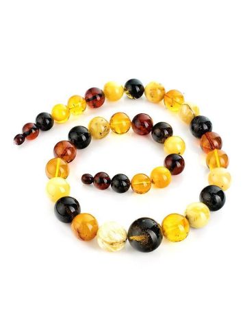 Exclusive Multicolor Amber Ball Beaded Necklace, image , picture 4