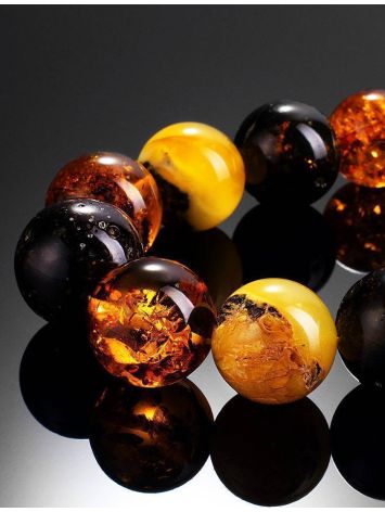 Multicolor Amber Designer Beaded Necklace, image , picture 2