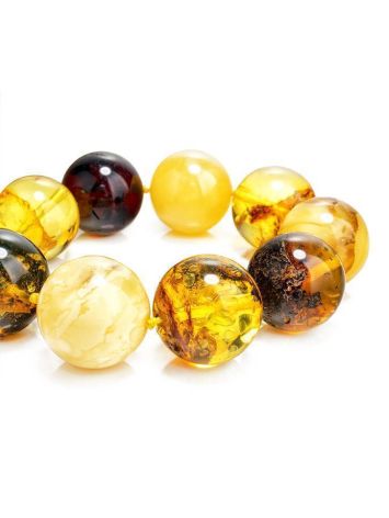 Bold Multicolor Amber Ball Beaded Necklace, image , picture 7