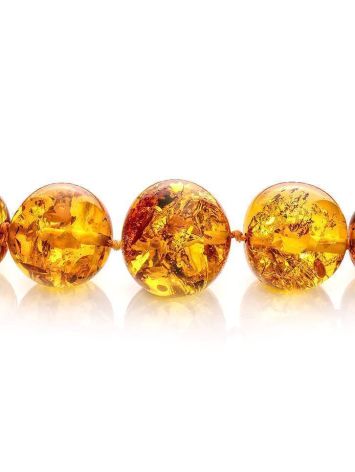 Lemon Amber Ball Beaded Necklace, image , picture 4