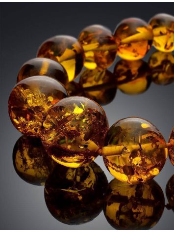 Lemon Amber Ball Beaded Necklace, image , picture 2
