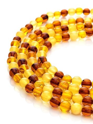 Multicolor Amber Beaded Stretch Necklace, image , picture 4