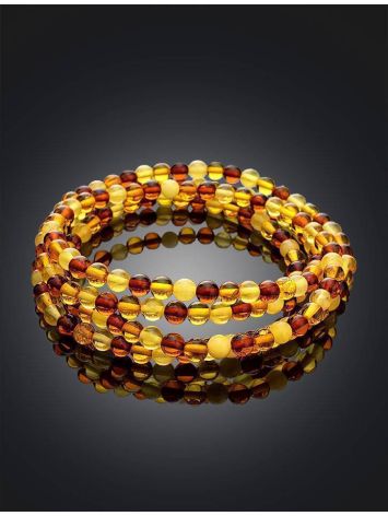 Multicolor Amber Beaded Stretch Necklace, image , picture 2