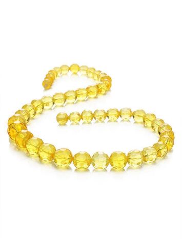 Faceted Lemon Amber Ball Beaded Necklace The Prague, image , picture 3