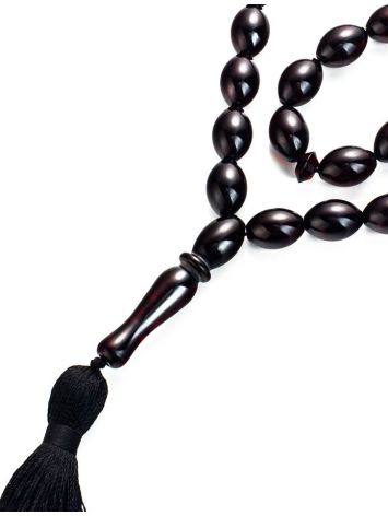 33 Cherry Amber Islamic Beads With Tassel, image , picture 3